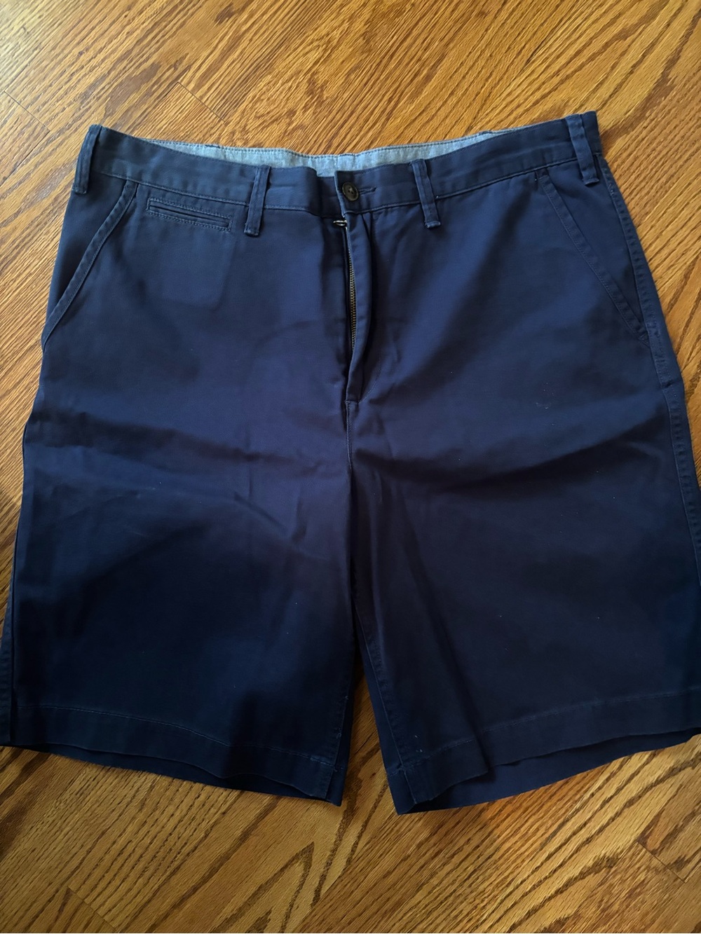 Ralph Lauren Navy Flat-Front Chino Shorts
